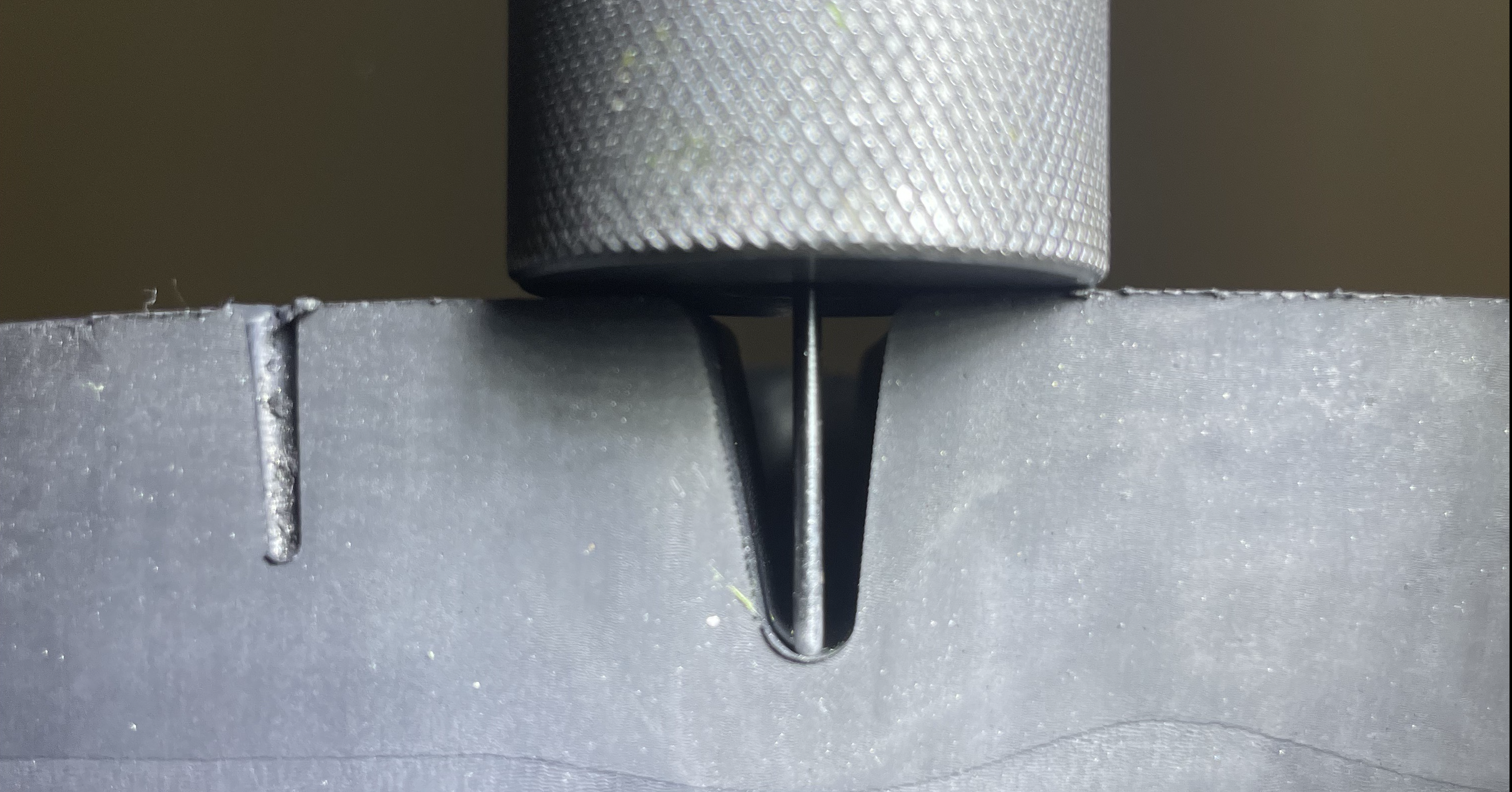 Example of tread depth measurement during inspection cycle